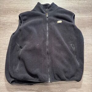 Vintage REI Vest Mens XL Black Fleece Full Zip Sleeveless Outdoors USA Made 90s